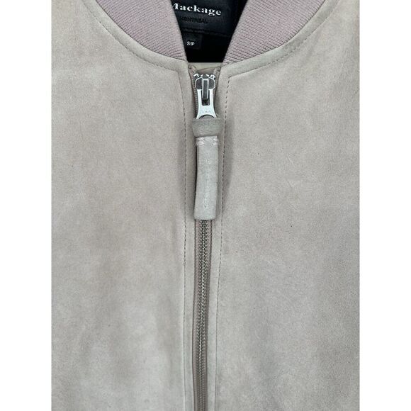 Mackage Vimka Bomber Goat Suede Dusty Pink Jacket Size Small - Picture 2 of 9
